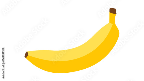 Fresh Ripe Banana on White Background for Healthy Food and Nutrition Concepts