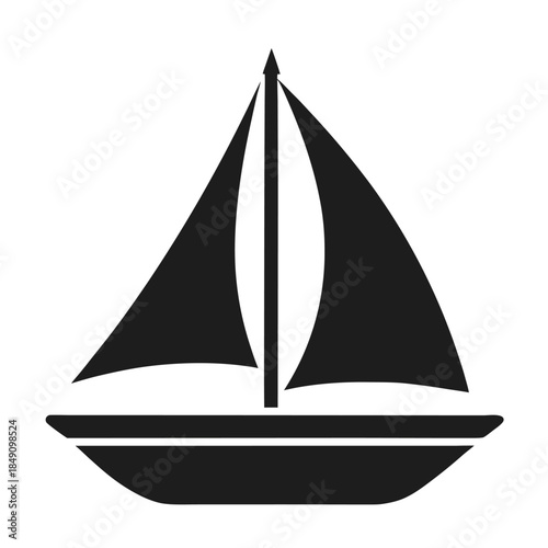 Simple sailboat icon