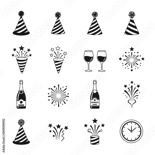 set of christmas icons