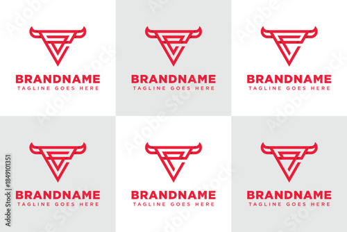 Letters EA EE EF EG EP EQ Bull Triangle Logo, symbolizing strength, ambition, and stability