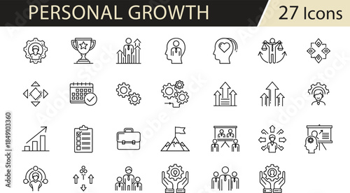 Vector icon set of business, leadership, and productivity concepts,Vector icon set of business, leadership, and productivity concepts,