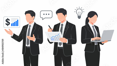 Business professionals in suits