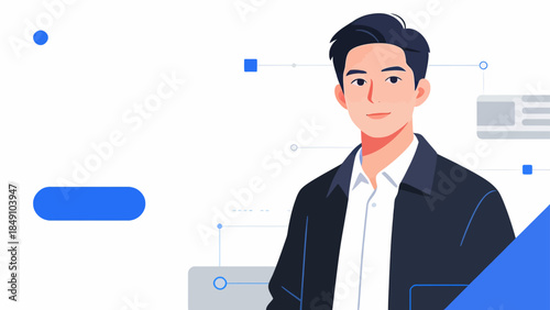 Illustration of a man in professional attire