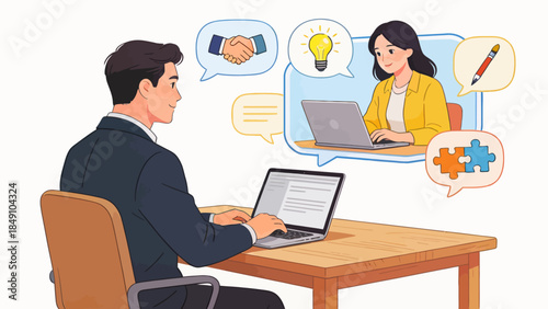 Business collaboration via video call