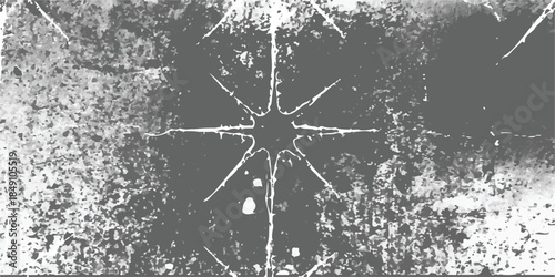 Old water mill in winter with snow and ice decoration illustration