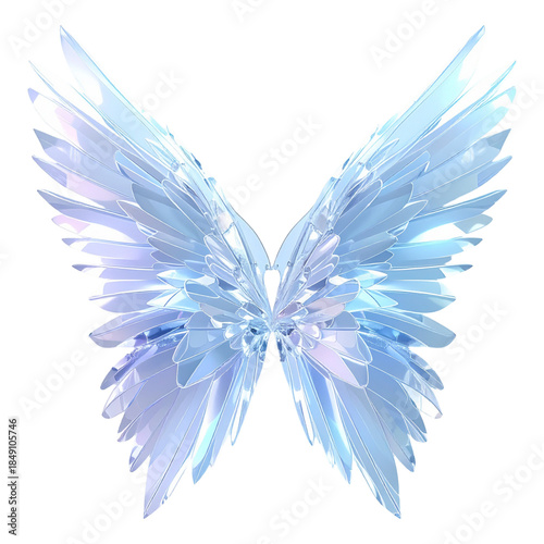 Elegant crystal wings for fantasy character design and magical storytelling themes in mobile game application icons
