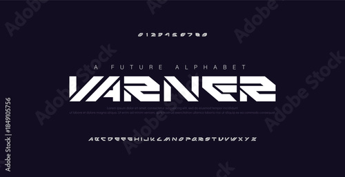 Abstract digital modern alphabet fonts. Typography technology electronic dance music future creative font. vector illustraion