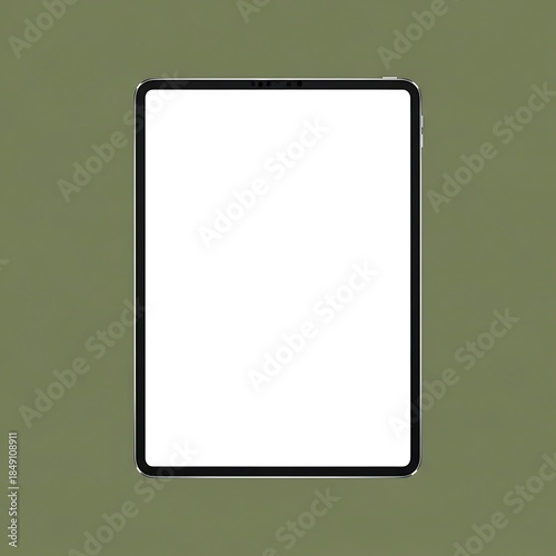 Blank Tablet Screen Isolated on Transparent Background