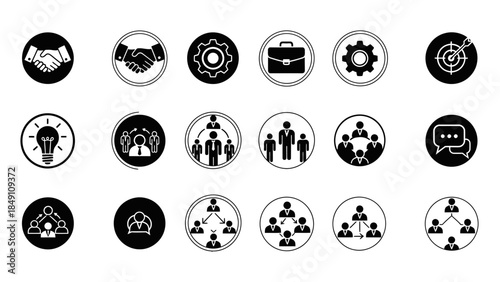 Energy Icons Set: A collection of various icons representing energy sources, electric plugs, lightning strikes, batteries, and power outlets. A visual representation of electrical concepts