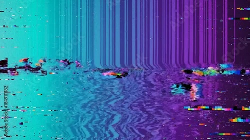 Vibrant Abstract Glitch Bar Scene With Water Ripple.