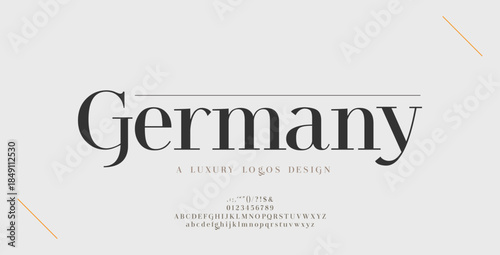 Luxury alphabet letters logo font and number. Classic Elegant Lettering Minimal Fashion. Typography fonts regular logos. vector illustration