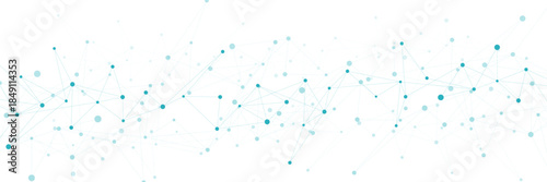 Abstract connecting dots and lines or plexus background. Molecular structure and genetic engineering. Design for innovation technology, healthcare science and technology. Vector