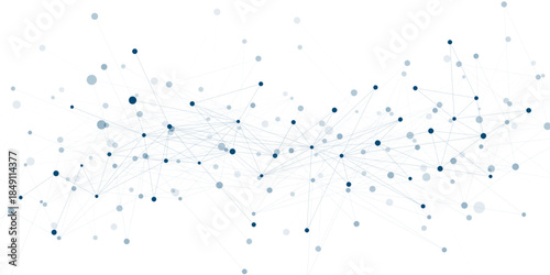 Abstract global network connection concept. Big data visualization with connecting dots and lines. Suitable for internet technology and science. Vector