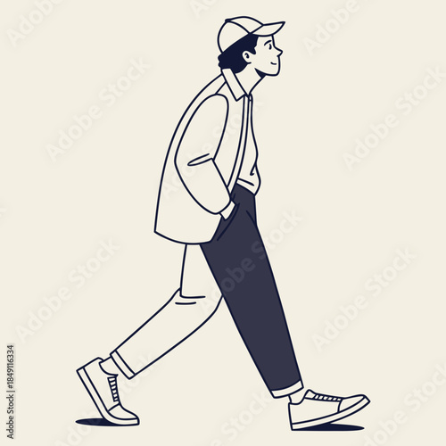 Person walking casually