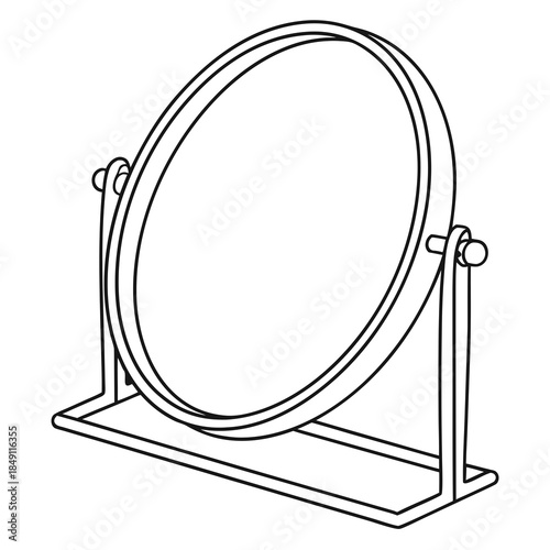 Elegant oval vanity mirror