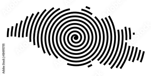 Symbol Map of the Region Bati Karadeniz (Turkey) showing the region with a black spiral line