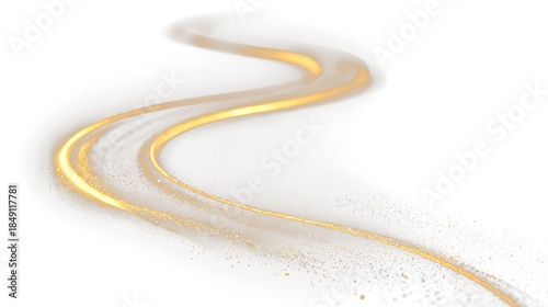 Fényképezés Brilliant wave of luxury light, twirling shine, glowing fantasy background, gold