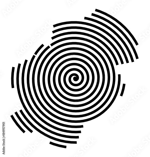 Symbol Map of the Region Flevoland (The Netherlands) showing the region with a black spiral line