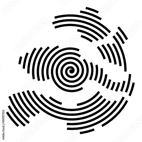 Symbol Map of the Region Zeeland (The Netherlands) showing the region with a black spiral line