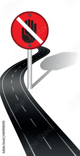 Stop and Go Sign. Vector illustration of Stop and Go sign isolated on pure white. EPS file available.