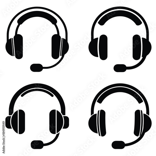 coustomer service vector icons bundle set