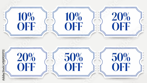 Discount coupons with varying percentages