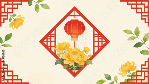 Traditional Asian decorative design