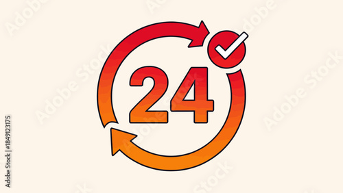 24 hours service icon