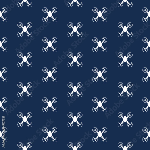 Agriculture landscape drone seamless pattern isolated on white background