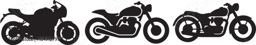 Set of Motorcycle Silhouette Vector