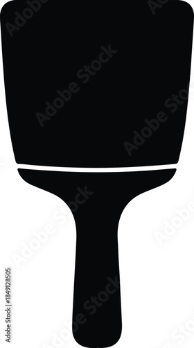 Silhouette black flat paintbrush icon for painting and tools Vector Illustration