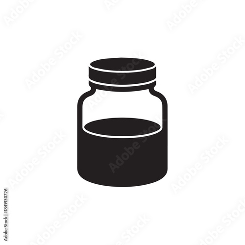 Glass jar for storage, food preservation, and homemade goods.