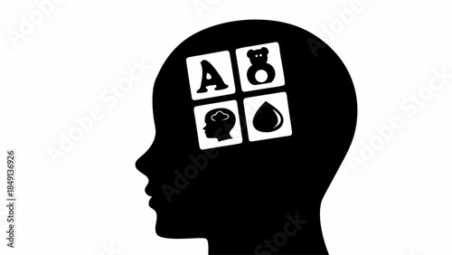 Robot silhouette choosing a baby name, representing AI-driven name selection and modern parenting decisions.