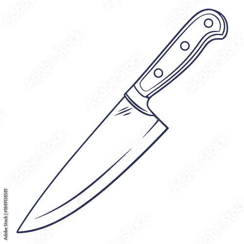 Illustrated kitchen knife