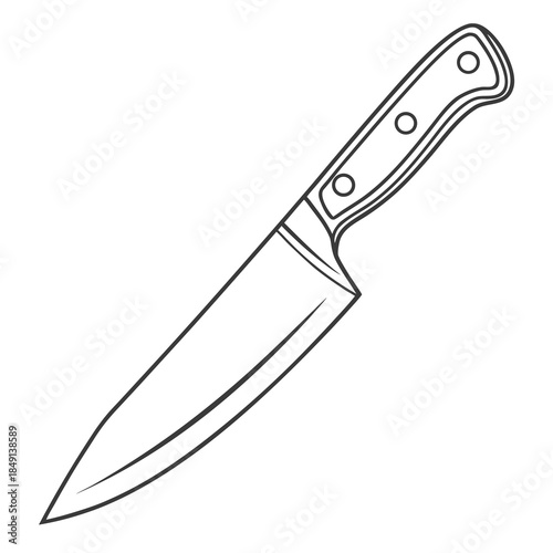 Illustrated kitchen knife