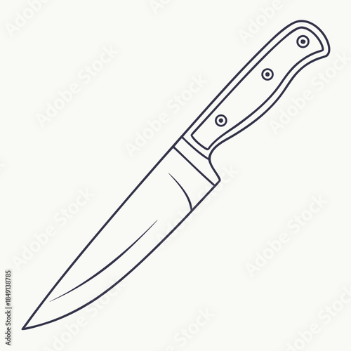 Illustrated kitchen knife