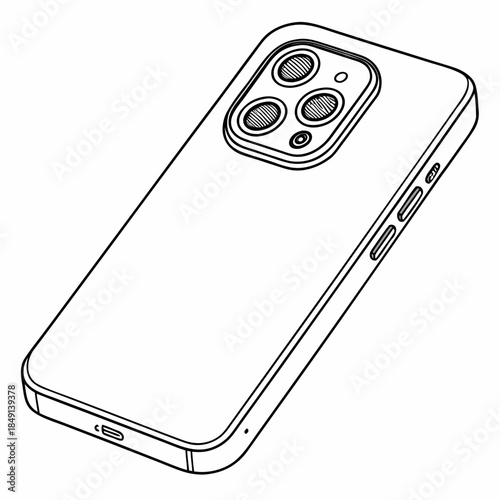 Modern smartphone with quad camera setup