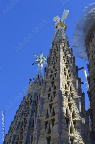 Torres da Basílica da Sagrada Família em Barcelona na Espanha