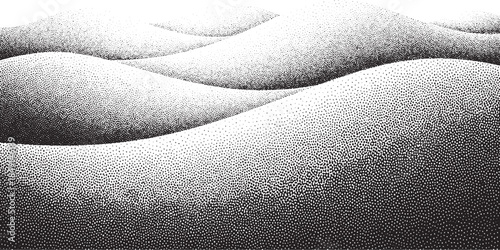 Abstract textured sand dunes with flowing curves and light and shadow play.