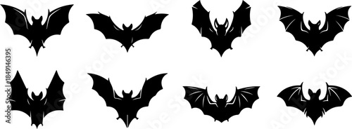 Flying Bat Silhouettes Collection