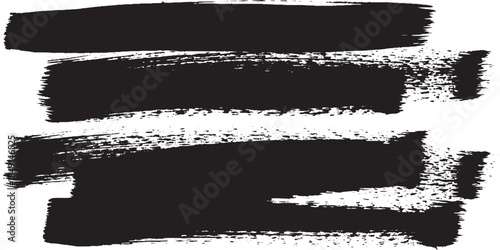 Black brush strokes on a white background 1.