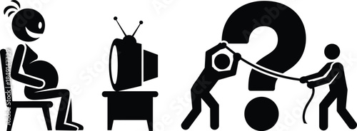 3D illustration of a cartoon businessman character holding a megaphone near a person described as a woman in the night with a cigarette