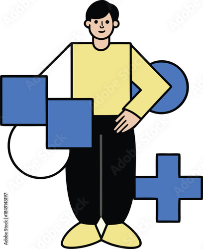 Swiss shape logic applied to bold vector composition