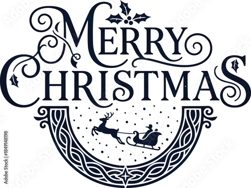 high quality 2026 merry christmas vector text logo design