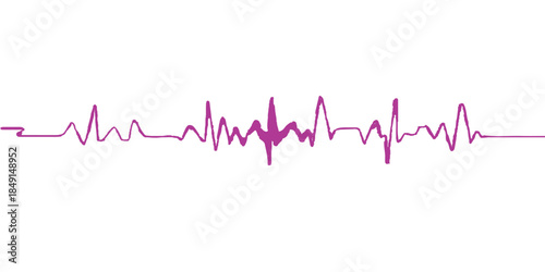 A medical green vector illustration of a healthy heart beat cardiogram on an EKG monitor displaying a pulse rate wave line forming a heart shape for healthcare and life