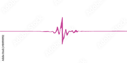 A medical vector illustration featuring a heart and stethoscope displays a healthy heartbeat pulse line on a cardiogram EKG graph monitor for cardiology healthcare