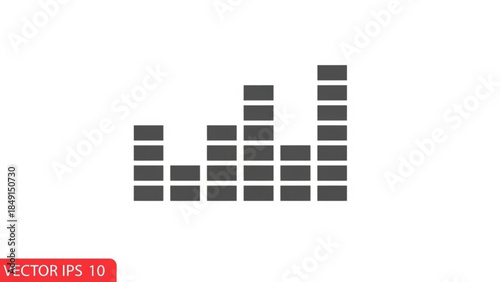 Visual Symphony: A representation of audio sound wave, a captivating visualization of sound. Revealing the dynamics of frequencies in a simple graphic.