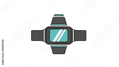 Smartwatch: Sleek design of smartwatch, symbolizing connectivity and innovation, ready to track time and tasks seamlessly.