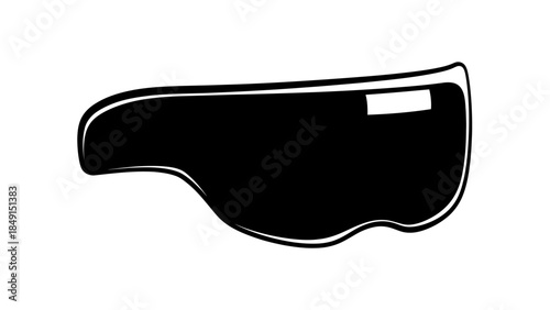 Minimalist black and white illustration of a sleek and modern antihistamine nasal spray container