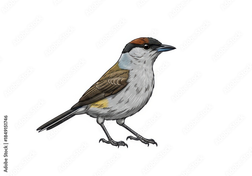 Obraz premium White bird with fish tail isolated on white background, a unique creature